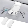 AICEL Sunglasses Holders for Car Sun Visor, Leather Eyeglasses Hanger Mounter, Magnetic Glasses Holder and Ticket Card Clip, Auto Interior Accessories Universal for SUV Pickup Truck