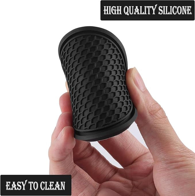 SINGARO Car Cup Coaster, 4PCS Universal Non-Slip Cup Holders Embedded in Ornaments Coaster, Car Interior Accessories, Black
