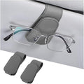 AICEL Sunglasses Holders for Car Sun Visor, Leather Eyeglasses Hanger Mounter, Magnetic Glasses Holder and Ticket Card Clip, Auto Interior Accessories Universal for SUV Pickup Truck
