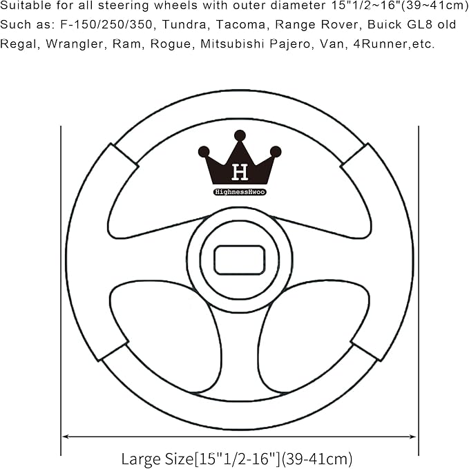 HighnessHwoo Car Steering Wheel Covers for Women Girl Padded Carbon Fiber PU Leather Cute Cartoon Auto Interior Accessories for Jeep, Truck, Universal, Anti Slip, Green, Large Size, 15.2-16in