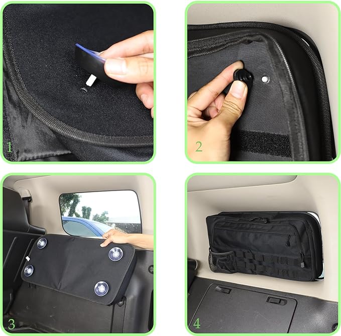 PIUGILH Car Trunk Right Window Storage Bag Fit for Hummer H3 2005-2009 Accessories, Car Trunk Storage Box Organizer Interior Accessories (Right Side)