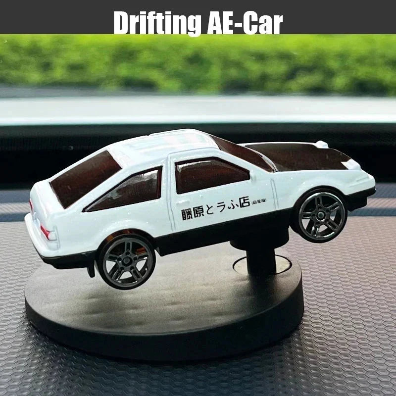 Drift Car Dashboard Toy Model – Swing Turning Sports Car Ornament, Fun Dashboard Decoration for Men & Car Interior Accessories
