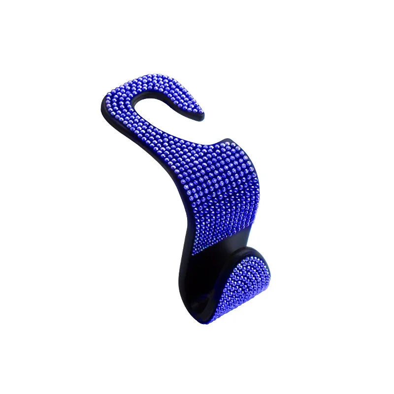 Rhinestone Car Seat Back Hook Bling Diamond Hanger Auto Back Universal Headrest Mount Storage Holder Car Interior Accessories