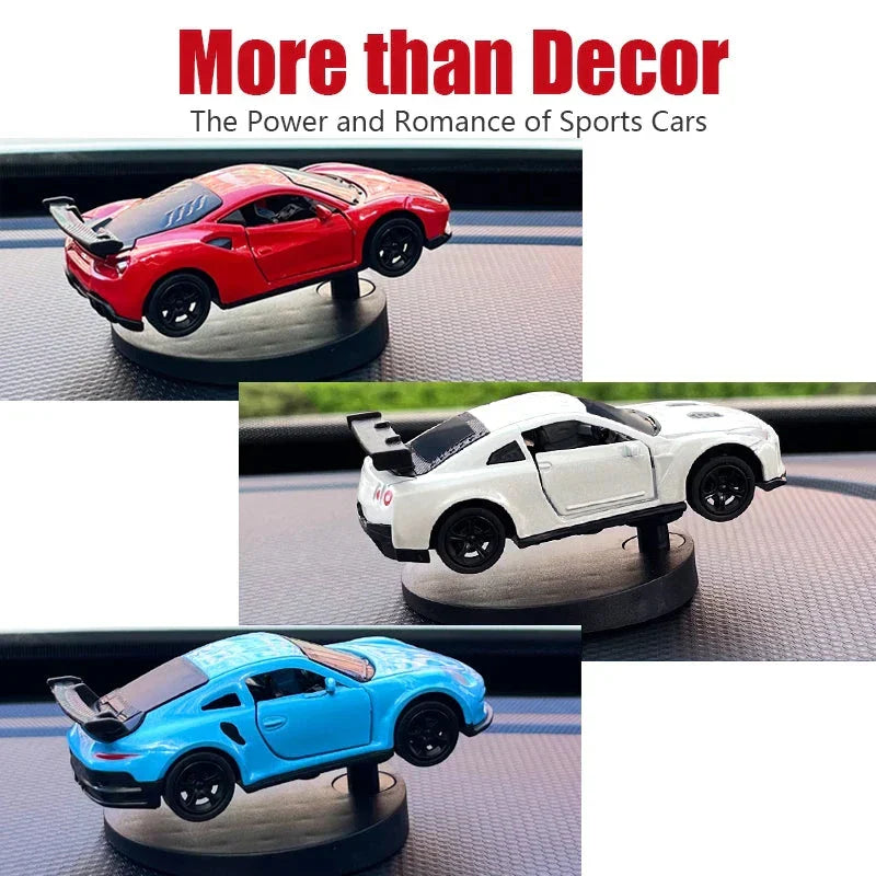 Drift Car Dashboard Toy Model – Swing Turning Sports Car Ornament, Fun Dashboard Decoration for Men & Car Interior Accessories