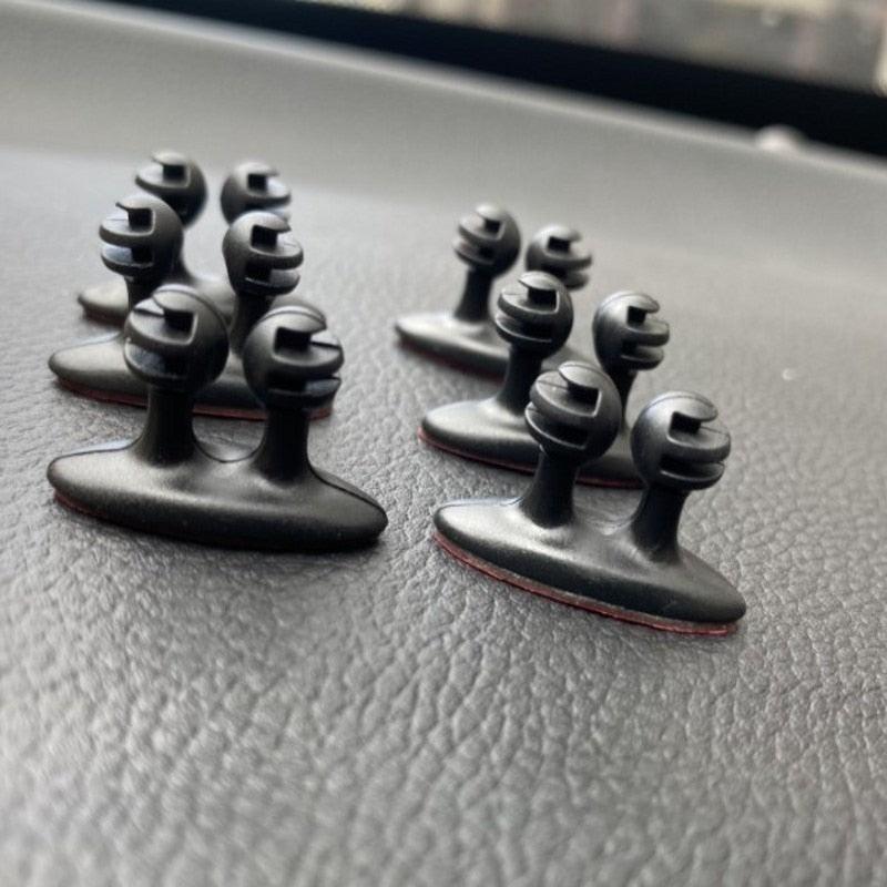 Dashboard Mobile Phone Cable Manager Charger Cable Line Organizer Clasp Clamp Cable Wire Cord Clips Organizer Holder Clamp Self Adhesive Cord Organizer Cable Management Wire Holder System Adhesive Cord Management System Auto Interior Accessories Holder