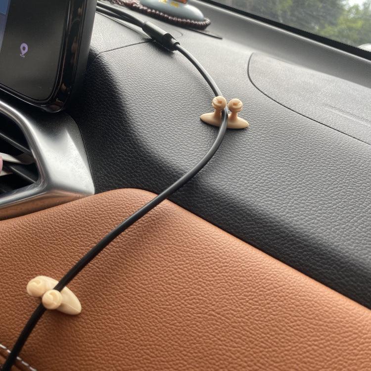 Dashboard Mobile Phone Cable Manager Charger Cable Line Organizer Clasp Clamp Cable Wire Cord Clips Organizer Holder Clamp Self Adhesive Cord Organizer Cable Management Wire Holder System Adhesive Cord Management System Auto Interior Accessories Holder